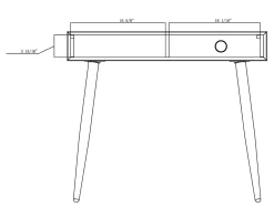 Realspace® Lanzi 35”W Student Computer Desk, White