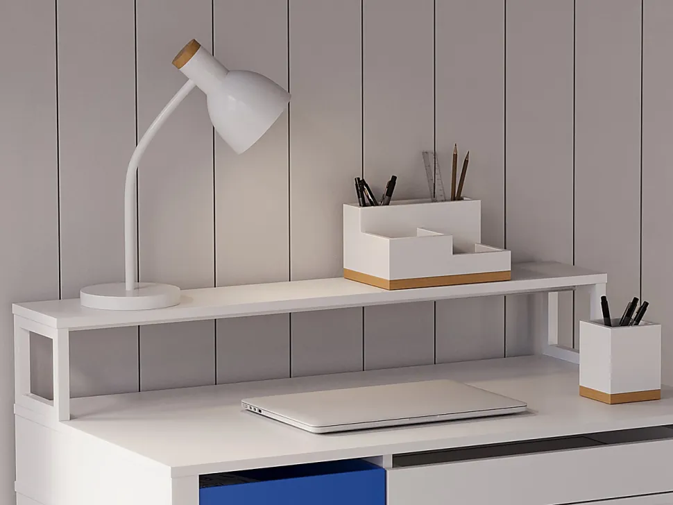 Realspace™ LED Desk Lamp, Adjustable, 18"H, White