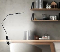 Realspace™ LED Gooseneck Lamp, Adjustable, 22-1/2"H, Black