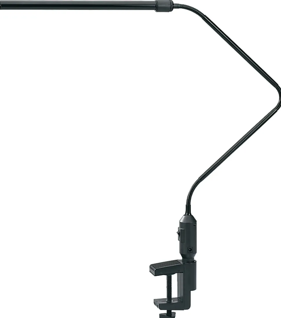 Realspace™ LED Gooseneck Lamp, Adjustable, 22-1/2"H, Black