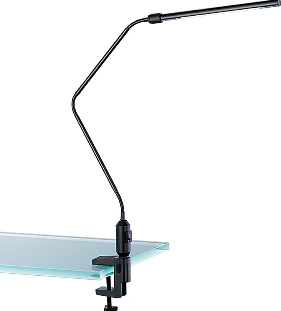 Realspace™ LED Gooseneck Lamp, Adjustable, 22-1/2"H, Black