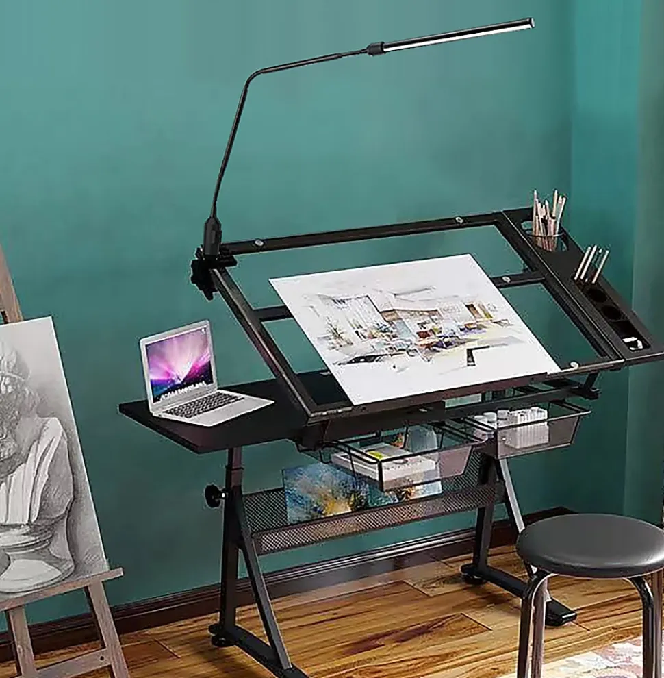 Realspace™ LED Gooseneck Lamp, Adjustable, 22-1/2"H, Black