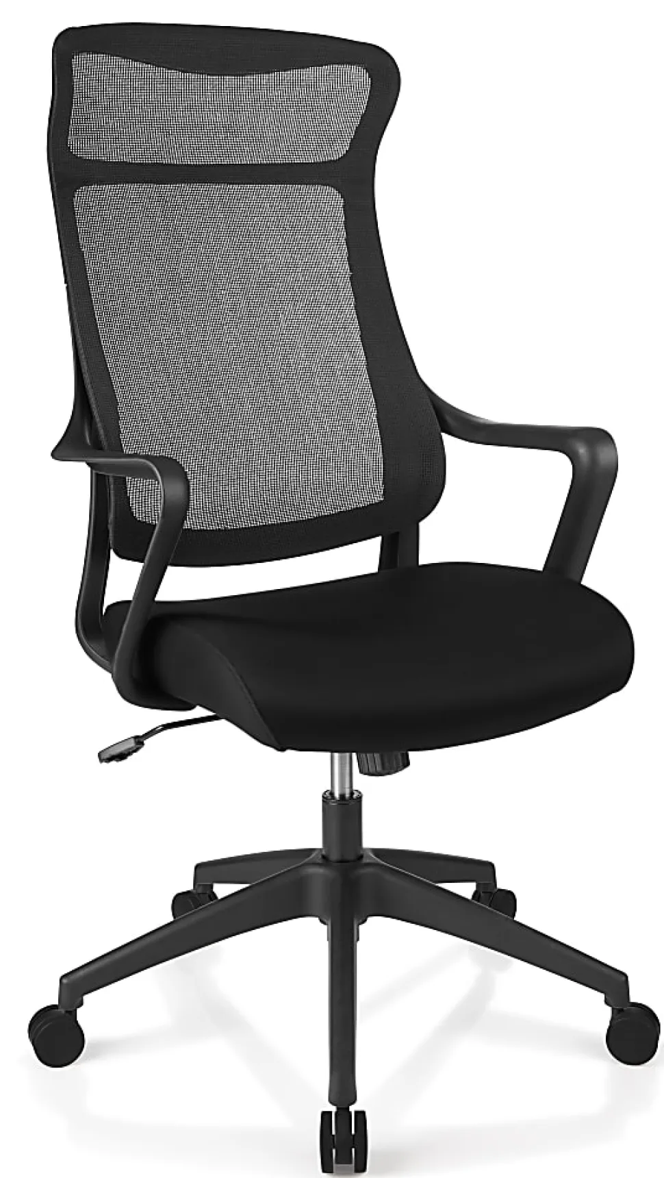Realspace® Lenzer Mesh High-Back Task Office Chair, Black, BIFMA Compliant