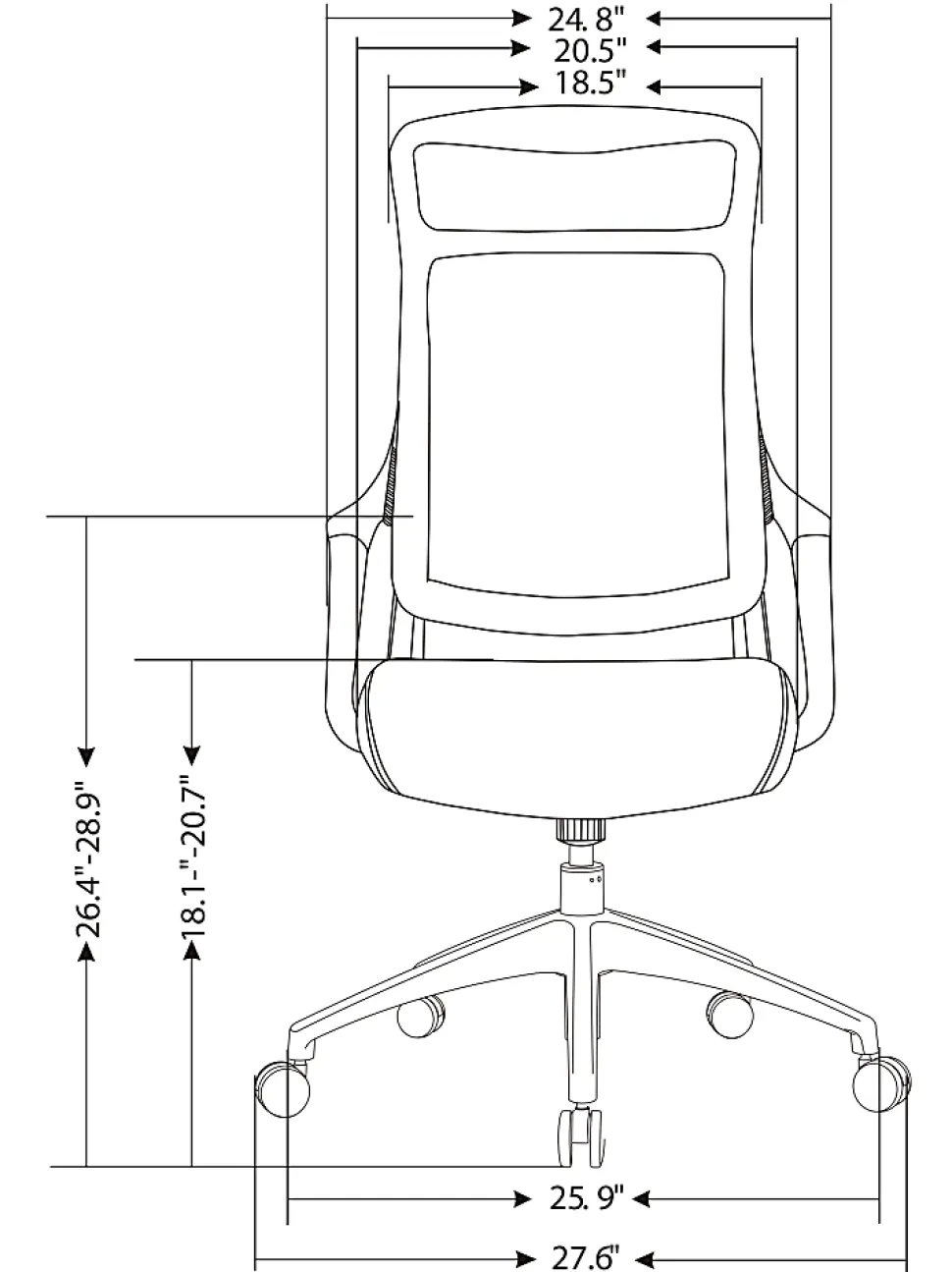 Realspace® Lenzer Mesh High-Back Task Office Chair, Black, BIFMA Compliant