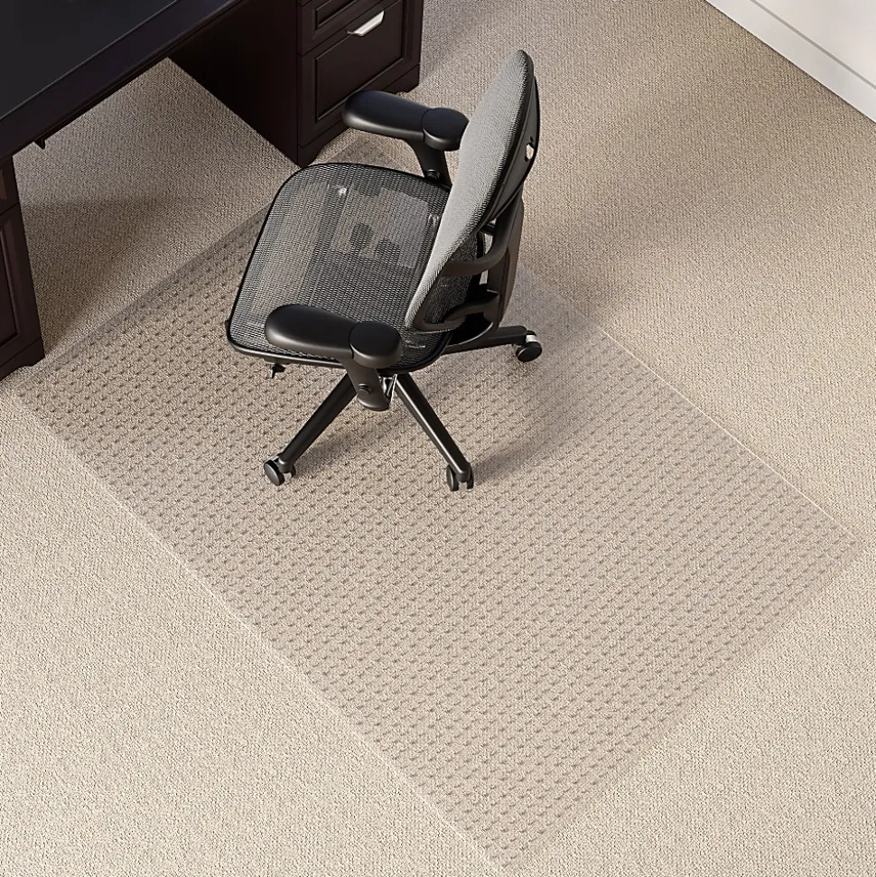 Realspace™ Low Pile Chair Mat, 46" x 60", Clear