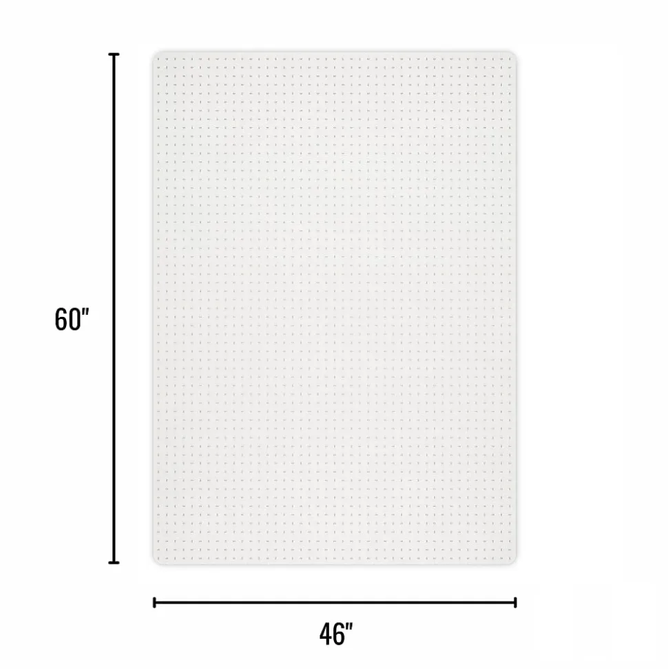 Realspace™ Low Pile Chair Mat, 46" x 60", Clear