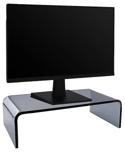 Realspace® Lucenti Acrylic Monitor Stand, 4"H x 15"W x 7-1/2"D, Translucent Black