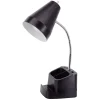 Realspace™ Lusina LED Organizer Desk Lamp With USB, 18"H, Black