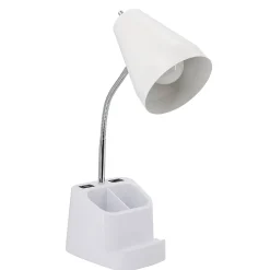 Realspace™ Lusina LED Organizer Desk Lamp With USB, 18
