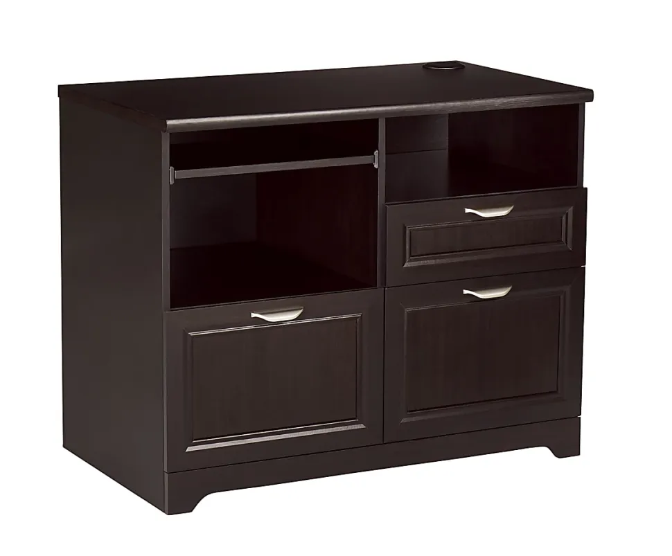 Realspace® Magellan 30”H x 36-5/16”W x 21-1/8”D Tech Station Printer Stand 2.0, Espresso