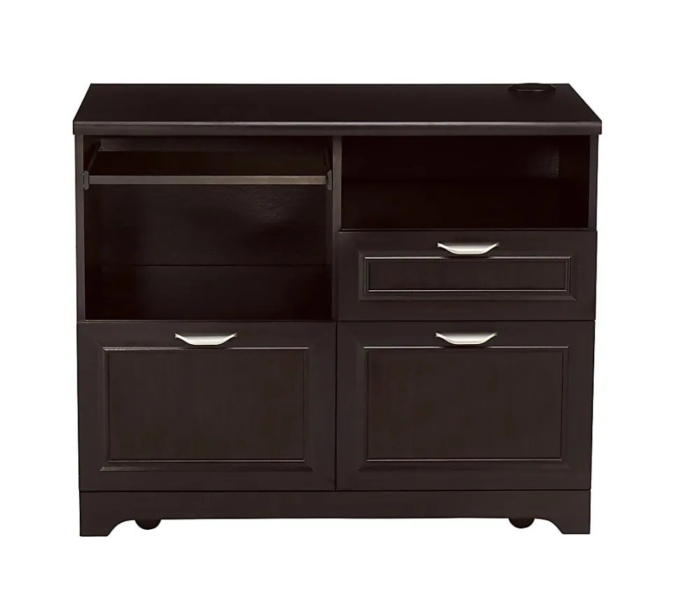 Realspace® Magellan 30”H x 36-5/16”W x 21-1/8”D Tech Station Printer Stand 2.0, Espresso