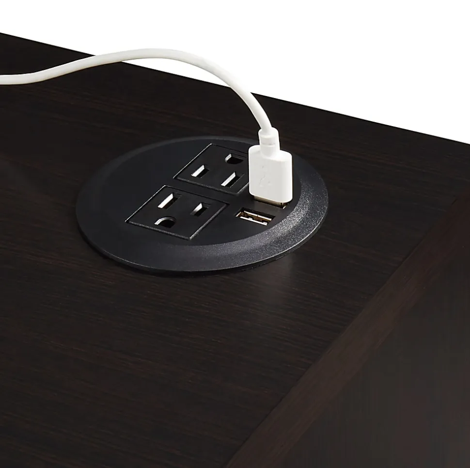 Realspace® Magellan 30”H x 36-5/16”W x 21-1/8”D Tech Station Printer Stand 2.0, Espresso
