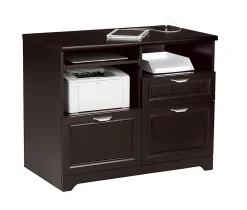 Realspace® Magellan 30”H x 36-5/16”W x 21-1/8”D Tech Station Printer Stand 2.0, Espresso