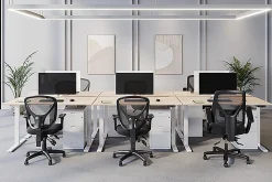 Realspace® Magellan Performance Electric 60"W Height-Adjustable Standing Desk, Natural Oak, BIFMA Compliant