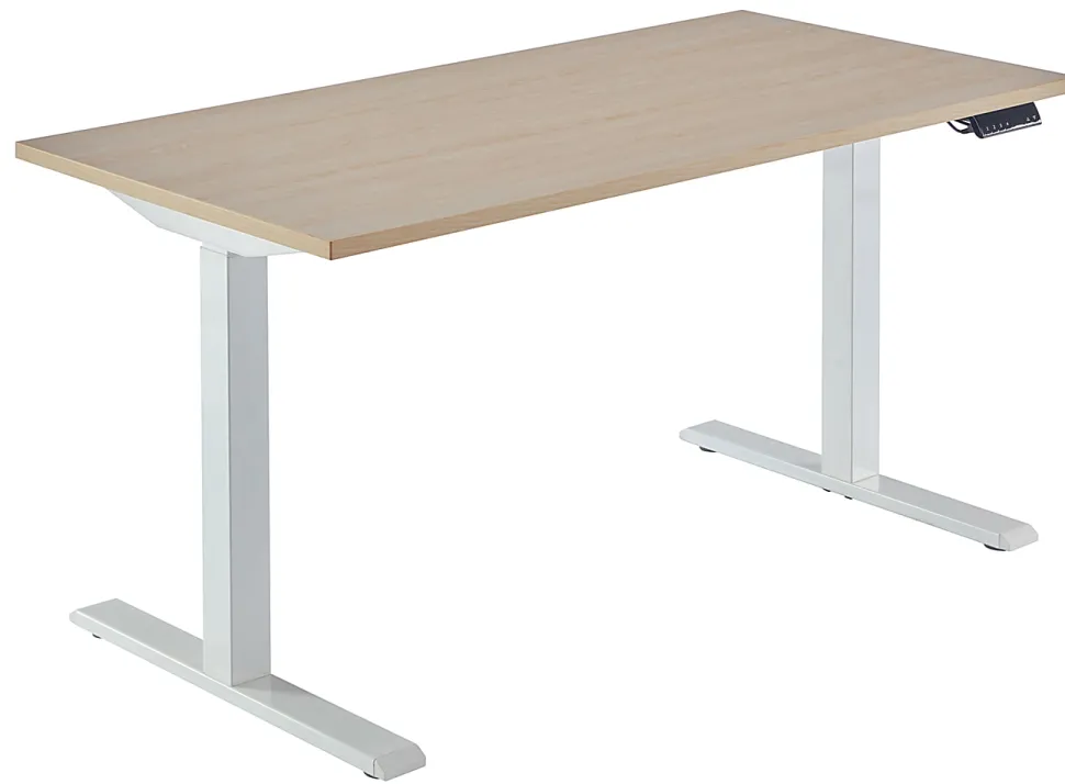 Realspace® Magellan Performance Electric 60"W Height-Adjustable Standing Desk, Natural Oak, BIFMA Compliant