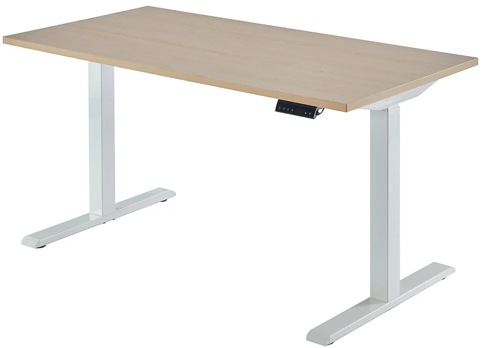 Realspace® Magellan Performance Electric 60"W Height-Adjustable Standing Desk, Natural Oak, BIFMA Compliant