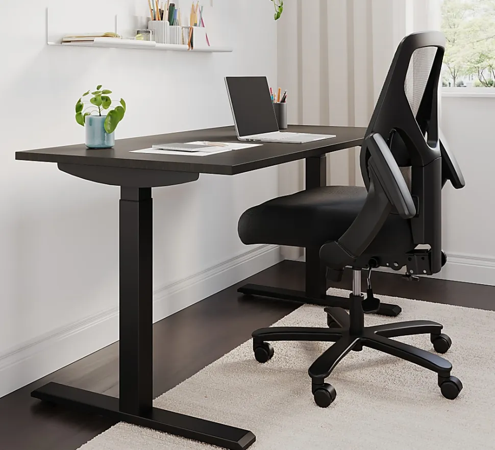 Realspace® Magellan Performance Electric 60"W Height-Adjustable Standing Desk, Espresso, BIFMA Compliant