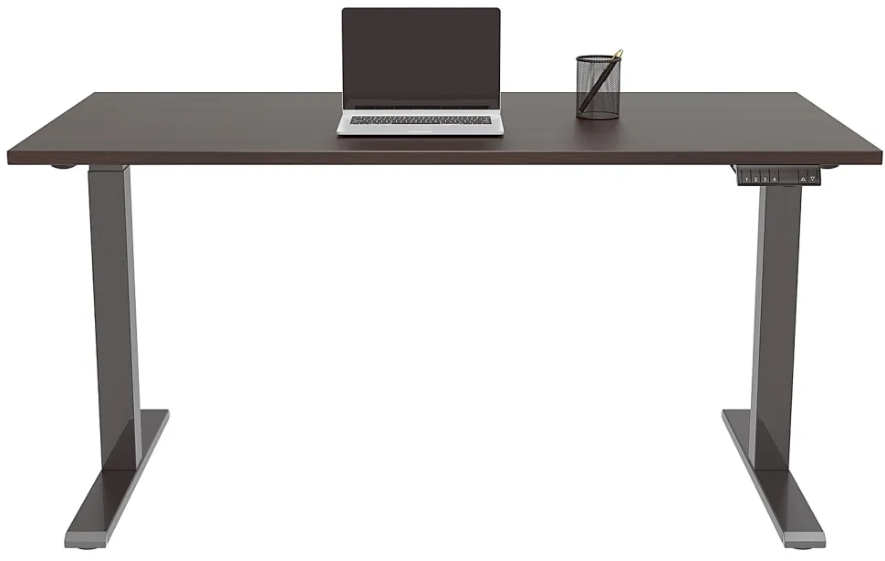 Realspace® Magellan Performance Electric 60"W Height-Adjustable Standing Desk, Espresso, BIFMA Compliant