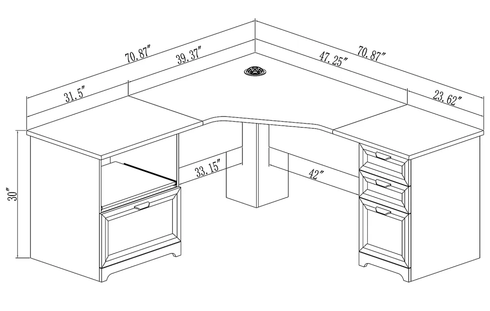 Realspace® Magellan Performance 71"W L-Shaped Corner Desk, Espresso