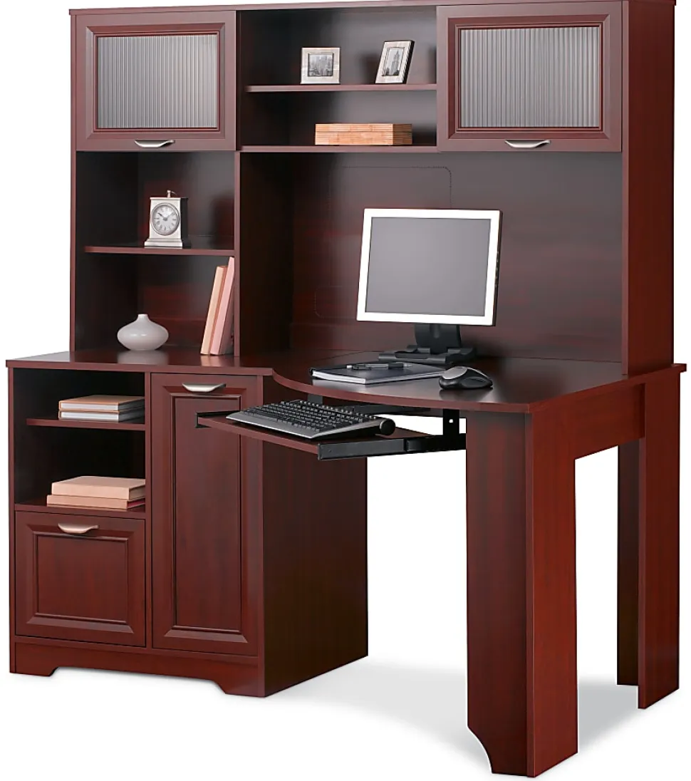 Realspace® Magellan 60"W Corner Computer Desk, Classic Cherry