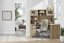 Realspace® Magellan 59"W L-Shape Corner Computer Desk, Blonde Ash