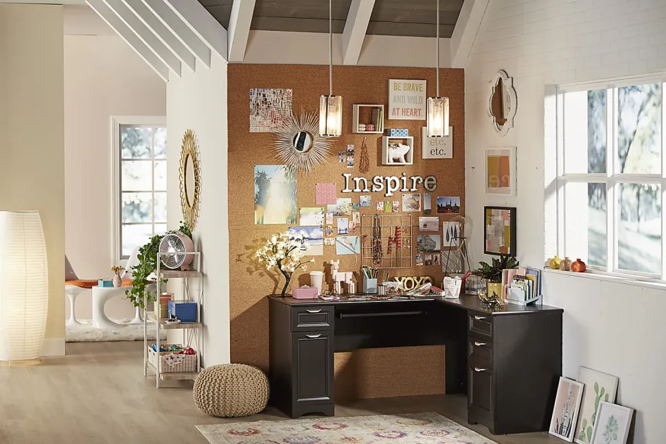 Realspace® Magellan 59"W L-Shape Corner Computer Desk, Espresso