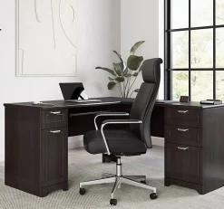 Realspace® Magellan 59"W L-Shape Corner Computer Desk, Espresso