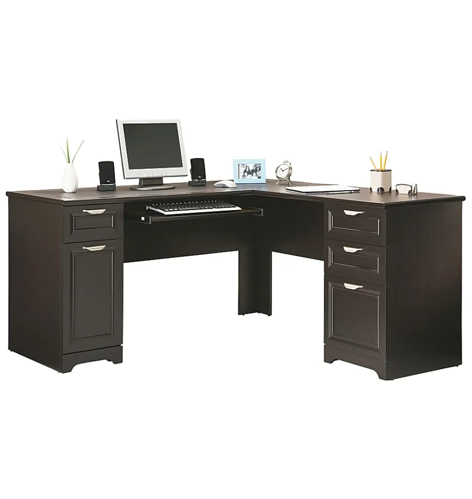 Realspace® Magellan 59"W L-Shape Corner Computer Desk, Espresso
