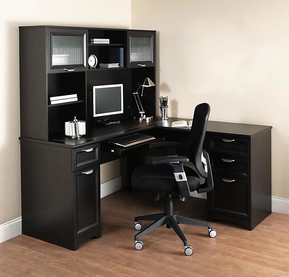 Realspace® Magellan 59"W L-Shape Corner Computer Desk, Espresso