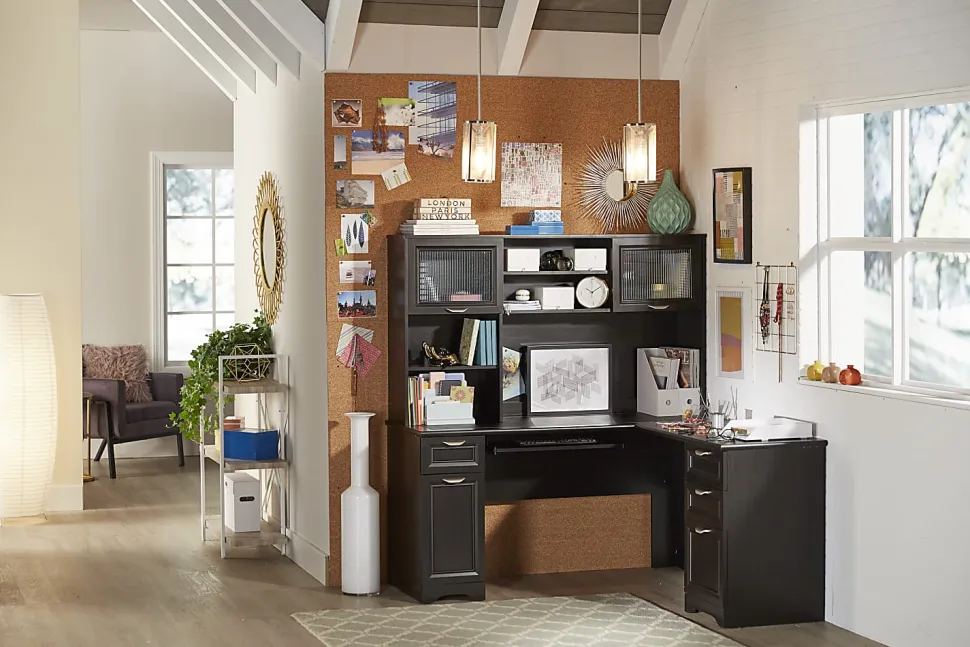 Realspace® Magellan 59"W L-Shape Corner Computer Desk, Espresso