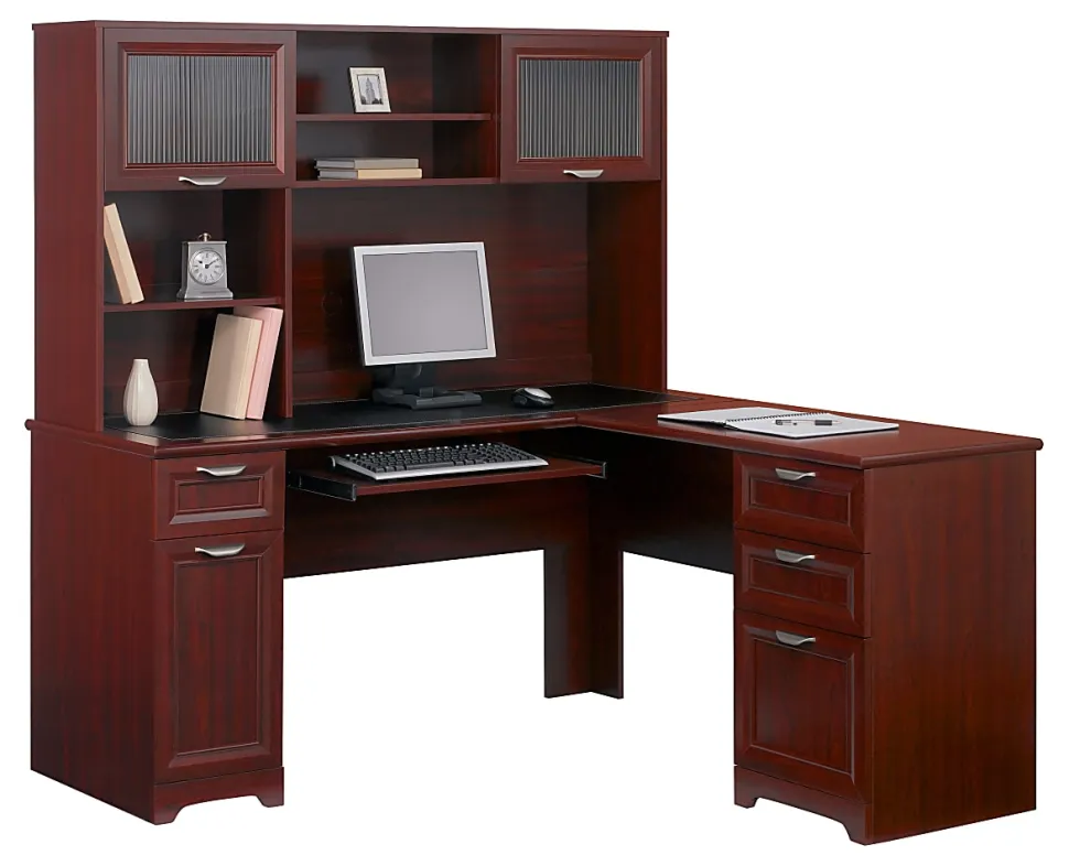 Realspace® Magellan 59"W L-Shape Corner Computer Desk, Classic Cherry