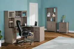 Realspace® Magellan 59"W L-Shape Corner Computer Desk, Gray