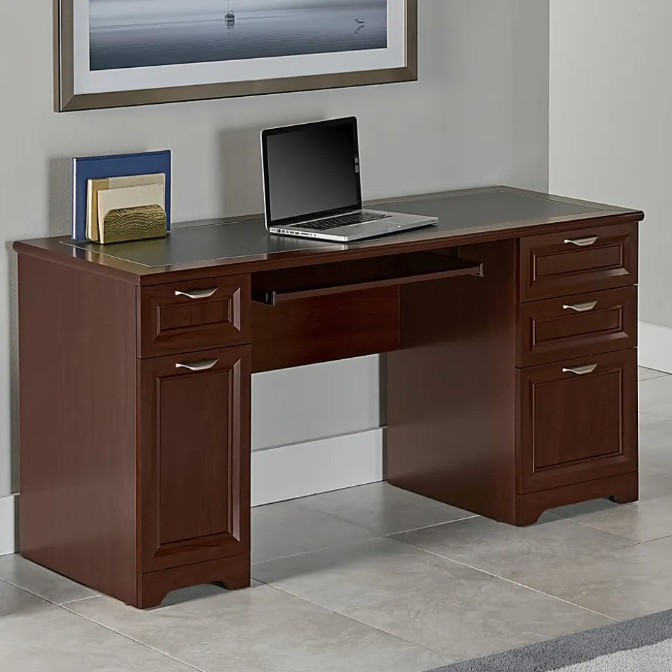 Realspace® Magellan 59"W Manager's Computer Desk, Classic Cherry