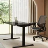 Realspace® Magellan 60"W Pneumatic Height-Adjustable Standing Desk, Espresso