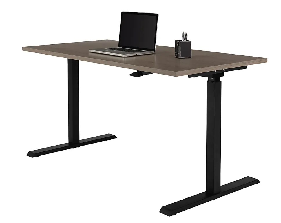 Realspace® Magellan 60"W Pneumatic Height-Adjustable Standing Desk, Gray