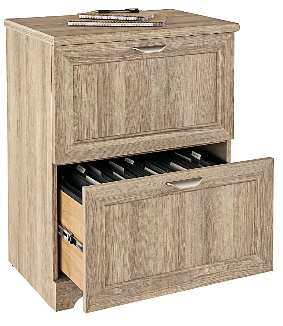 Realspace® Magellan 23-1/2"W x 16-1/2"D Lateral 2-Drawer File Cabinet, Blonde Ash
