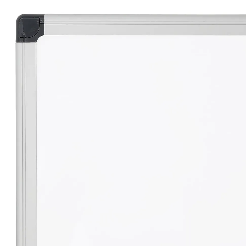Realspace™ Magnetic Dry-Erase Whiteboard, 48" x 72", Silver Frame