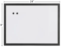 Realspace™ Magnetic Dry-Erase Whiteboard, 18" x 24", Black Finish Frame
