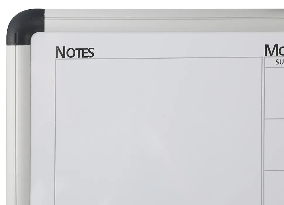Realspace™ Magnetic Dry-Erase Whiteboard/Cork Calendar Board, 18" x 24", Silver Aluminum Frame