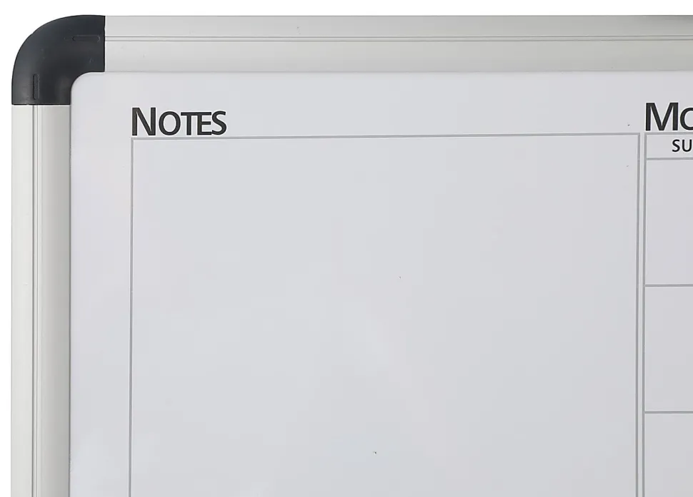 Realspace™ Magnetic Dry-Erase Whiteboard/Cork Calendar Board, 24" x 36", Silver Aluminum Frame