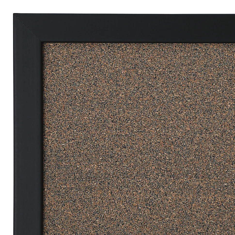Realspace™ Magnetic Dry-Erase Whiteboard/Cork Bulletin Board, 18" x 24", Black Frame