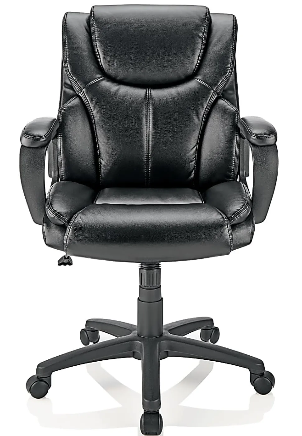 Realspace® Mayhart Vinyl Mid-Back Task Office Chair, Black, BIFMA Compliant