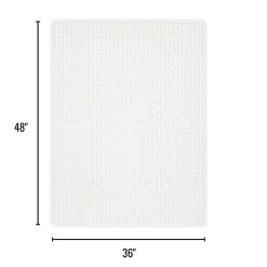Realspace™ Medium Pile Chair Mat, 36" x 48", Clear