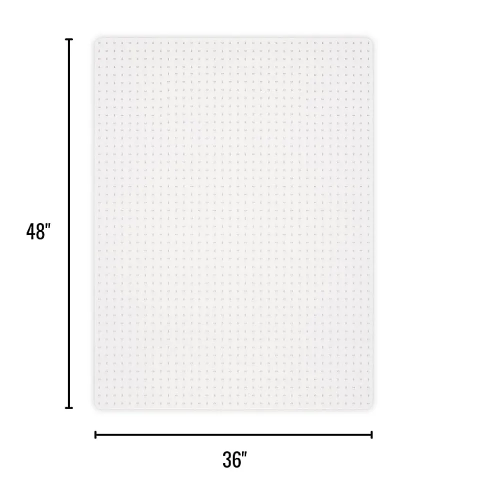 Realspace™ Medium Pile Chair Mat, 36" x 48", Clear