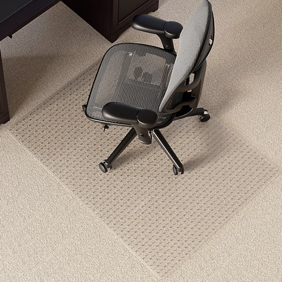 Realspace™ Medium Pile Chair Mat, 36" x 48", Clear