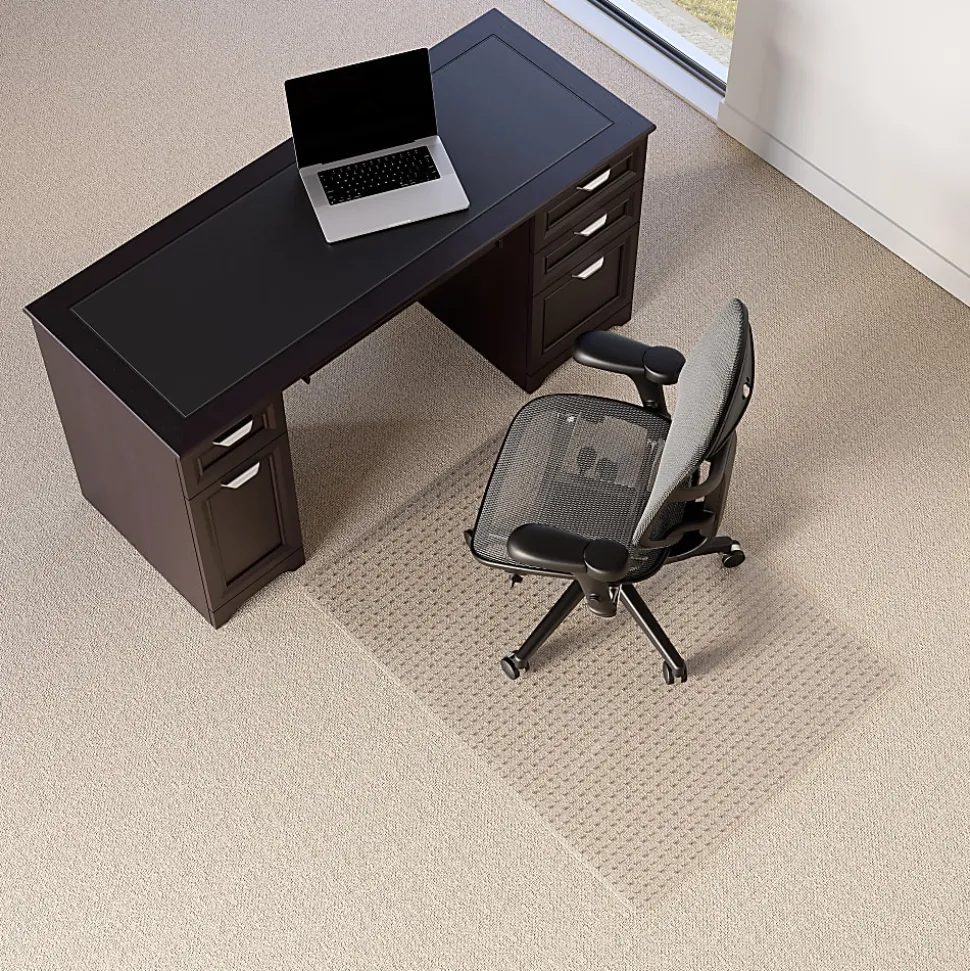 Realspace™ Medium Pile Chair Mat, 36" x 48", Clear
