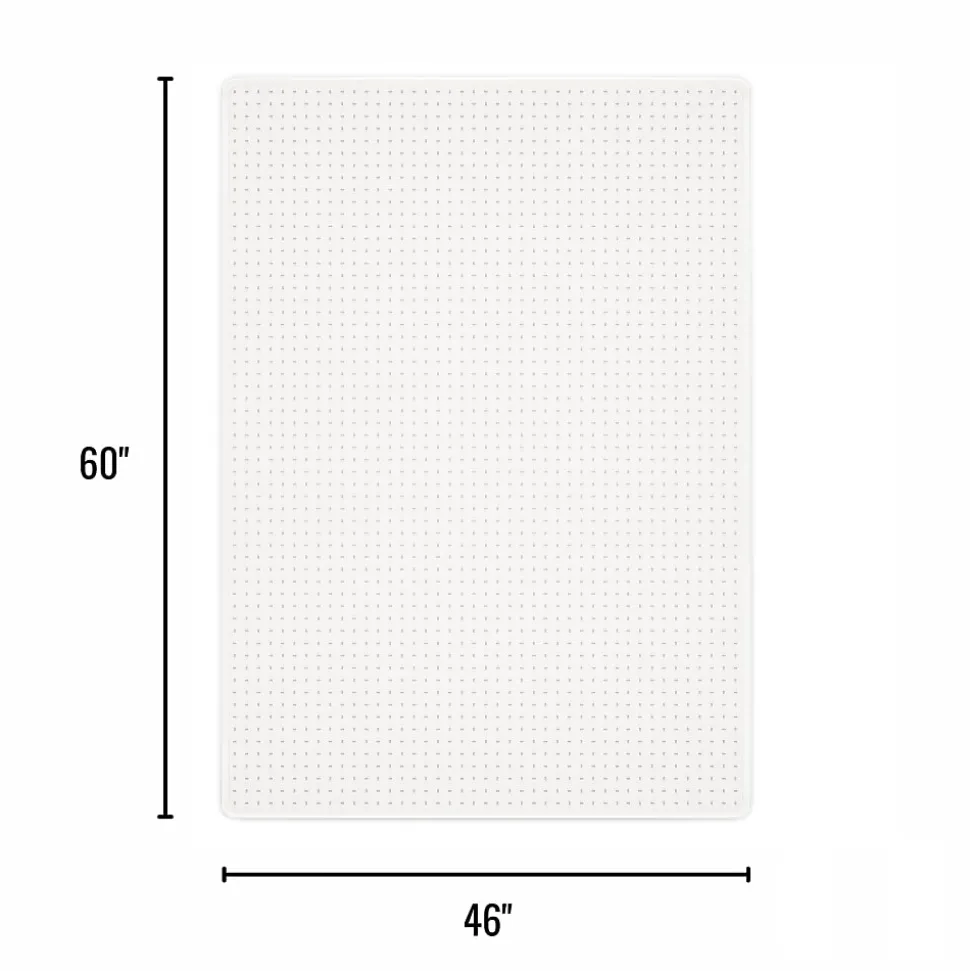 Realspace™ Medium Pile Chair Mat, Ramped Edge, 46" x 60", Clear
