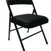 Realspace® Metal Folding Chair, Black