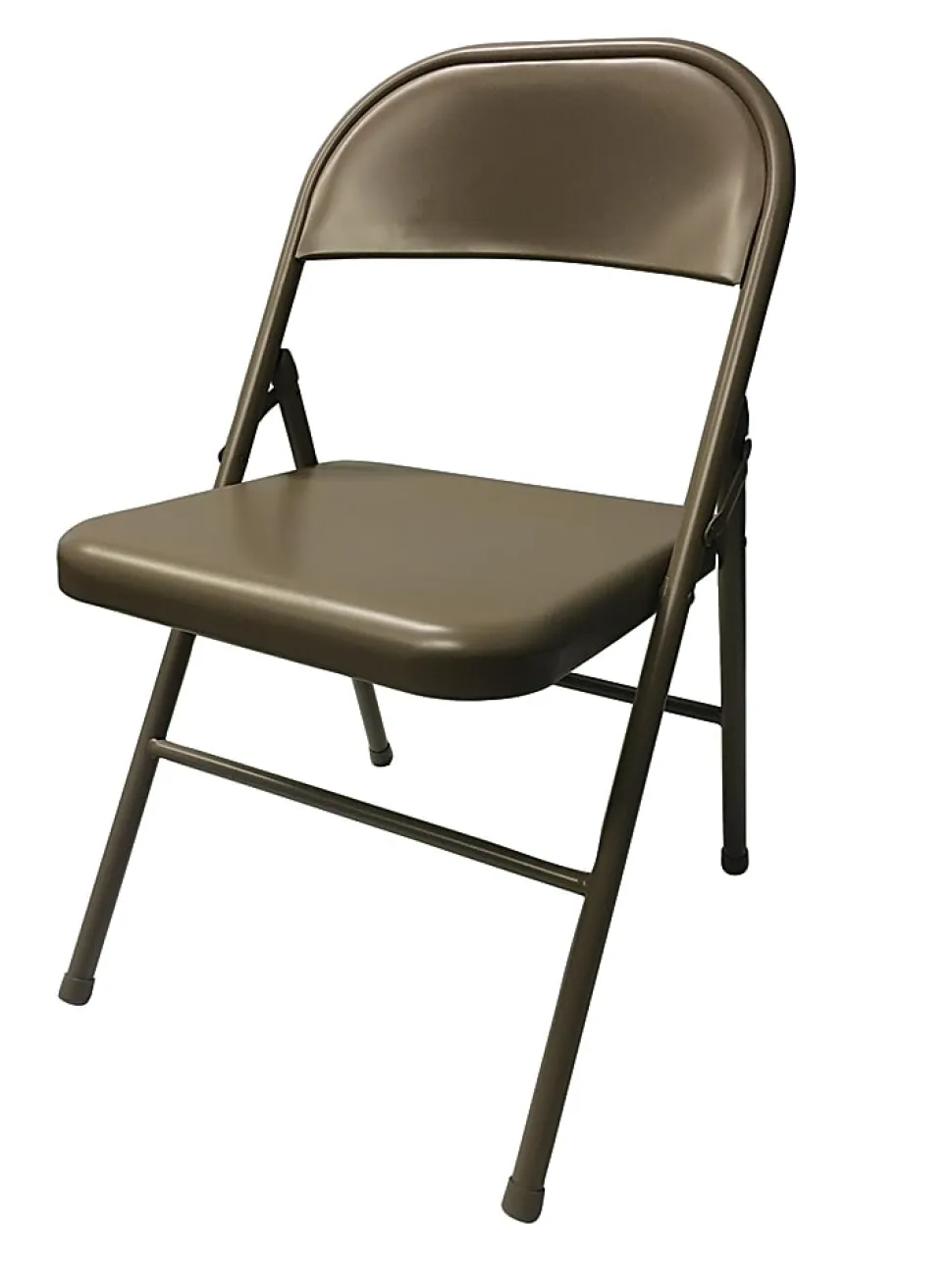 Realspace® Metal Folding Chairs, Tan, Set Of 4 Chairs