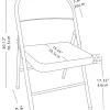 Realspace® Metal Folding Chairs, Black, Set Of 4 Chairs